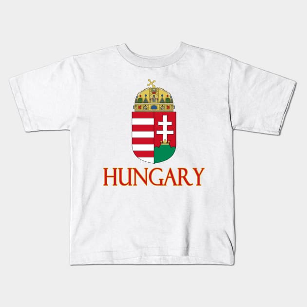 Hungary - Coat of Arms Design Kids T-Shirt by Naves